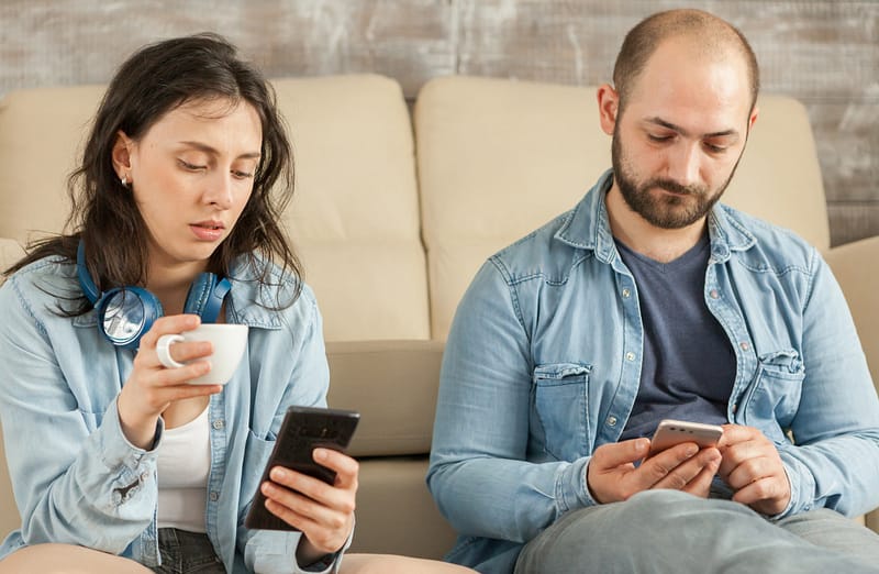Checking social media